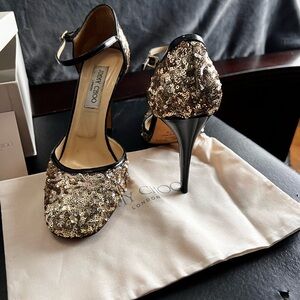 Jimmy Choo gold sequins